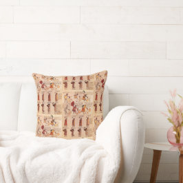 Aztec Codex Mendoza natives ErbeThrow-Pillow Kissen