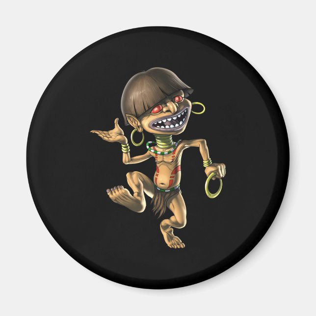 Aztec Creature Chaneque Magnet (Vorne)