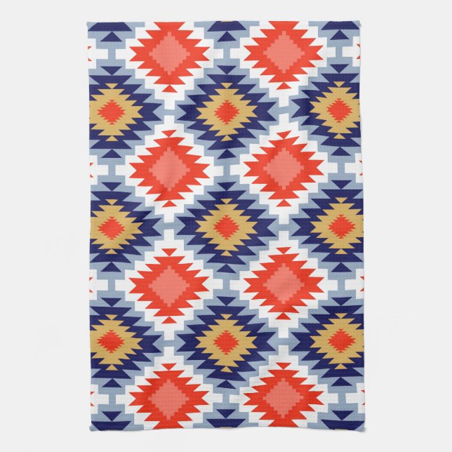 Aztec Design #9 bei Jessica Suzzette Geschirrtuch (Vertikal)