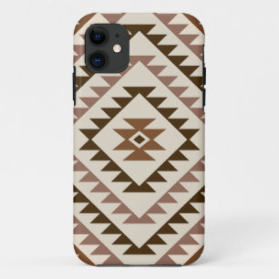 Aztec-Diamantmuster-Design Braun+Creme Case-Mate iPhone Hülle