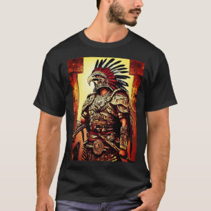 Aztec Eagle Warrior T - Shirt - Intricate Tattoo
