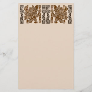 Aztec Eagle Warrior Tribal Alte Kunst Briefpapier