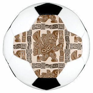 Aztec Eagle Warrior Tribal Alte Kunst Fußball