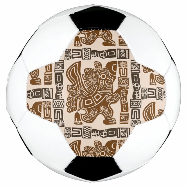 Aztec Eagle Warrior Tribal Alte Kunst Fußball (Vorderseite)