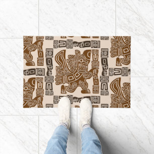 Aztec Eagle Warrior Tribal Alte Kunst Fußmatte