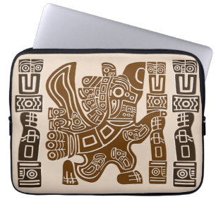 Aztec Eagle Warrior Tribal Alte Kunst Laptopschutzhülle