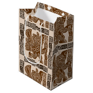 Aztec Eagle Warrior Tribal Alte Kunst Mittlere Geschenktüte