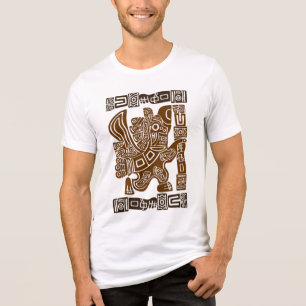 Aztec Eagle Warrior Tribal Alte Kunst Tri-Blend Shirt