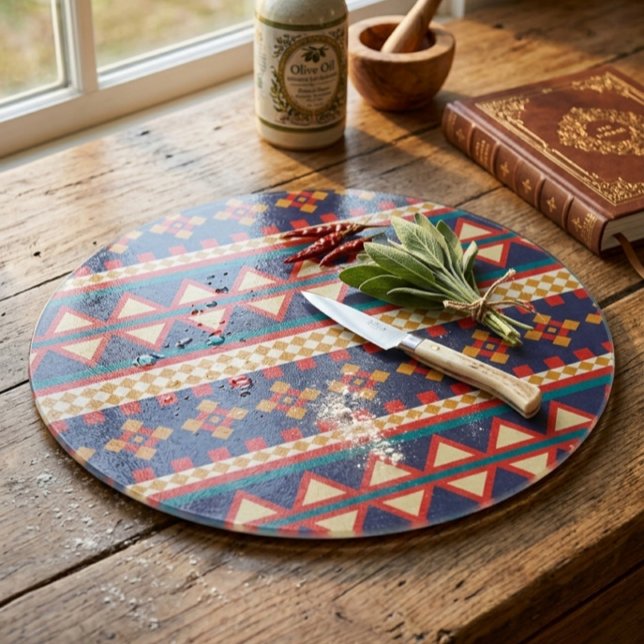 Aztec Elegance | Glasschneidplatte Schneidebrett (Von Creator hochgeladen)