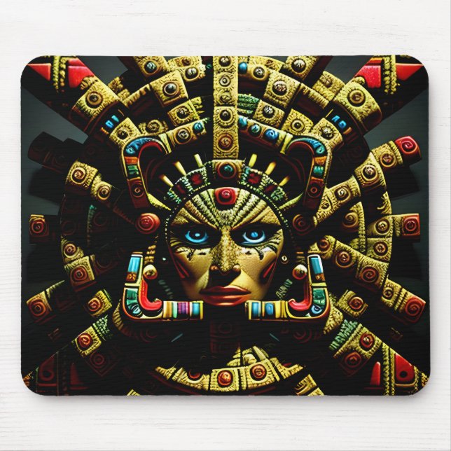 Aztec-Entwurfsmuster vier Mousepad (Vorne)