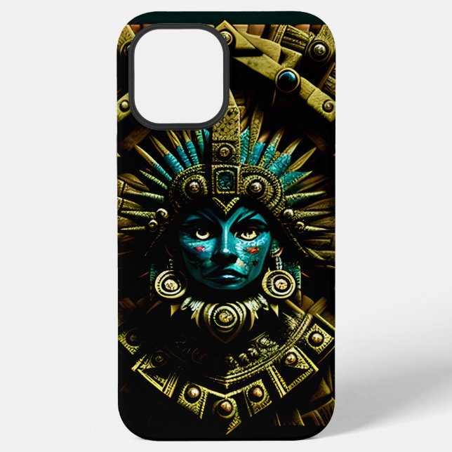 Aztec-Entwurfsmuster Zwei iPhone 12 Pro Max Hülle (Rückseite)
