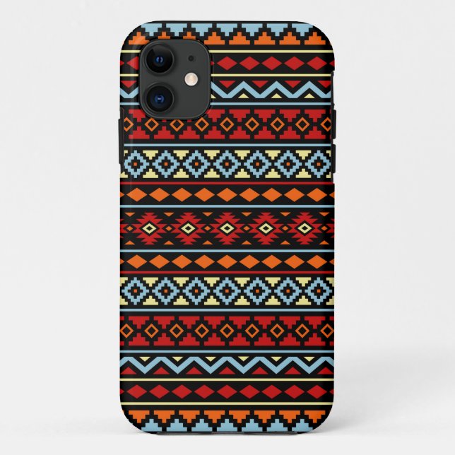 Aztec Essence II Ptn Red Blue Orange Yellow Blk Case-Mate iPhone Hülle (Rückseite)