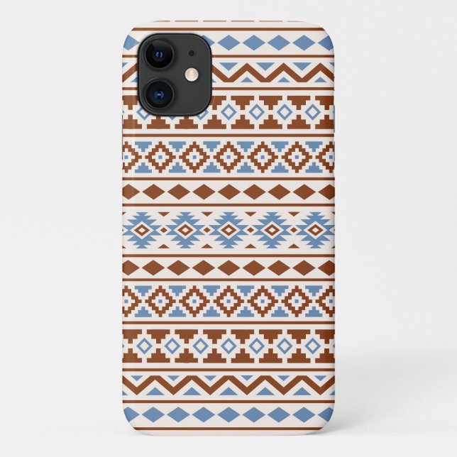 Aztec Essence Muster II Rust Blue Creme Case-Mate iPhone Hülle (Rückseite)