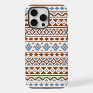 Aztec Essence Muster II Rust Blue Creme iPhone 15 Pro Max Hülle