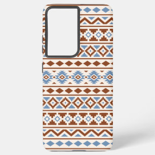 Aztec Essence Muster II Rust Blue Creme Samsung Galaxy Hülle