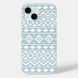 Aztec Essence Ptn III White on Duck Egg Blue Case-Mate iPhone Hülle