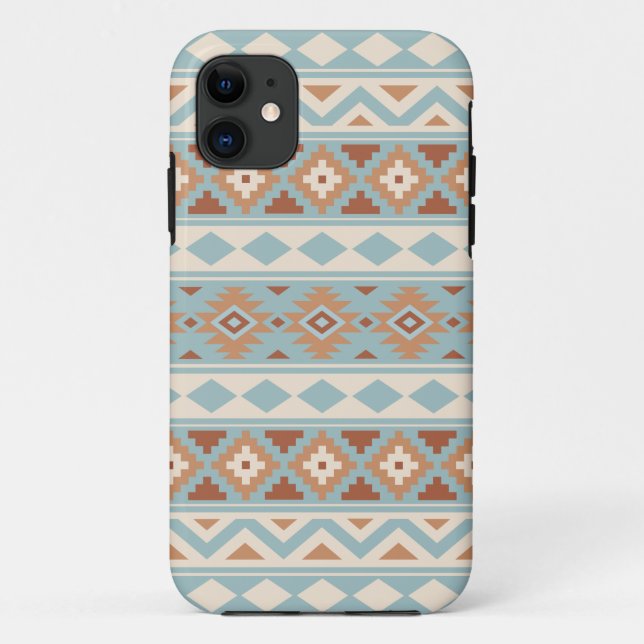 Aztec Essence Ptn IIIb Blue Cream Terracottas Case-Mate iPhone Hülle (Rückseite)