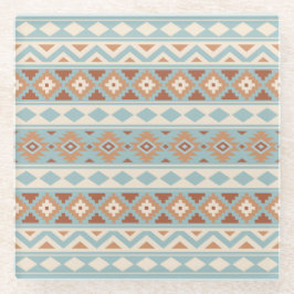 Aztec Essence Ptn IIIb Blue Cream Terracottas Glasuntersetzer