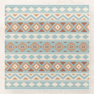 Aztec Essence Ptn IIIb Blue Cream Terracottas Glasuntersetzer
