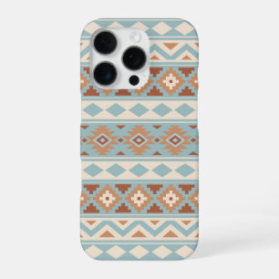 Aztec Essence Ptn IIIb Blue Cream Terracottas iPhone 16 Pro Hülle