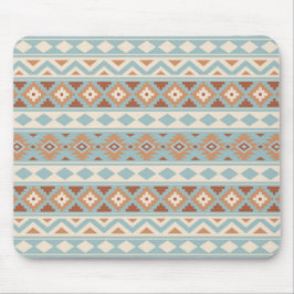 Aztec Essence Ptn IIIb Blue Cream Terracottas Mousepad