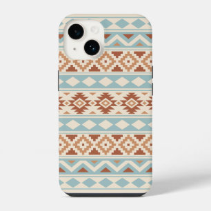 Aztec Essence Ptn IIIb Blue Terracottas Creme iPhone 14 Hülle