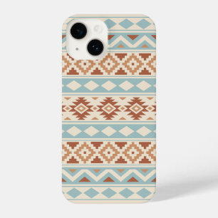 Aztec Essence Ptn IIIb Blue Terracottas Creme iPhone 14 Hülle