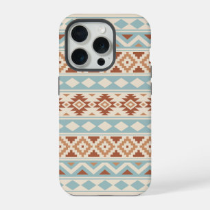 Aztec Essence Ptn IIIb Blue Terracottas Creme iPhone 15 Pro Hülle