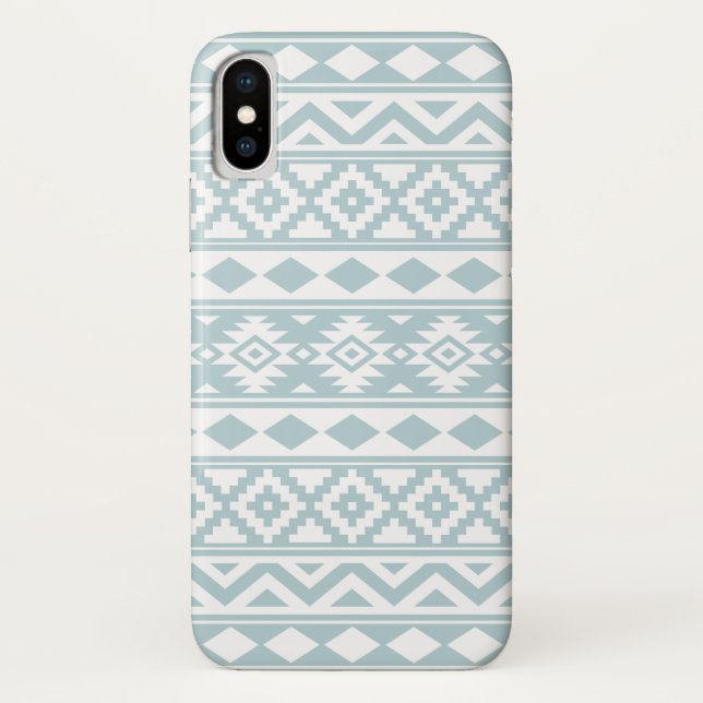 Aztec Essence Ptn IIIb Enteneier Blau & Weiß Case-Mate iPhone Hülle (Rückseite)