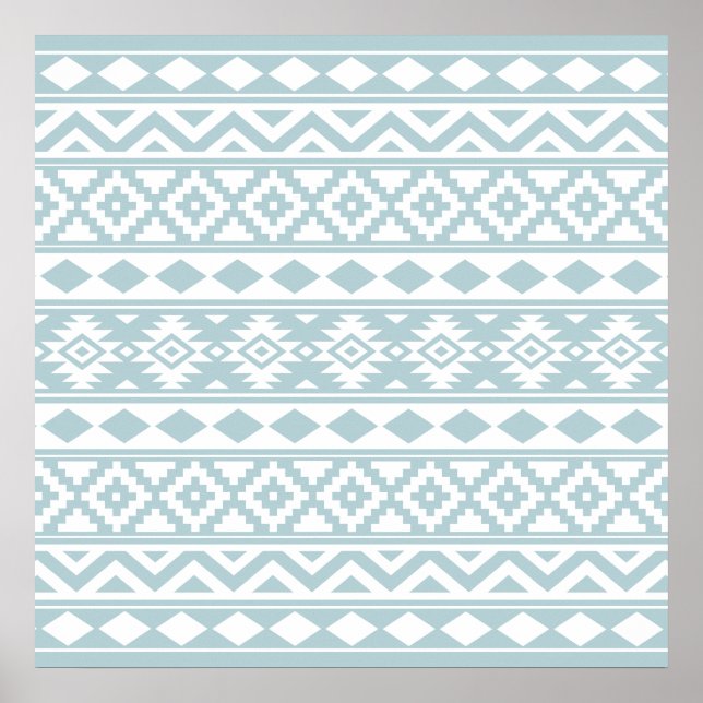Aztec Essence Ptn IIIb Enteneier Blau & Weiß Poster (Vorne)