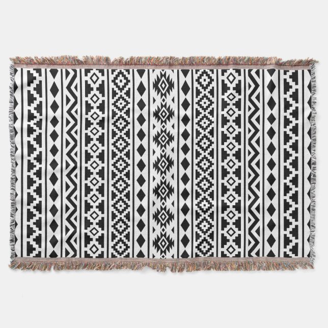 Aztec Essence Vertical Ptn II Black on White Decke (Vorderseite)