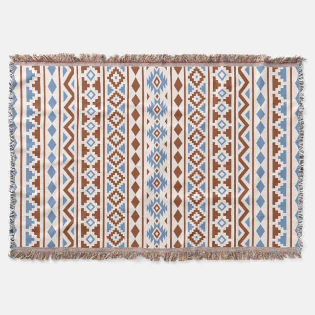 Aztec Essence Vertical Ptn II Rust Blue Creme Decke (Vorderseite)