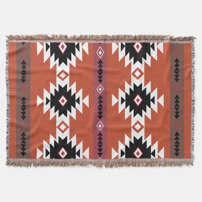Aztec farbiges geometrisches Muster Decke (Vorderseite)