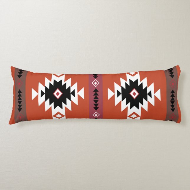 Aztec farbiges geometrisches Muster Seitenschläferkissen (Vorderseite)