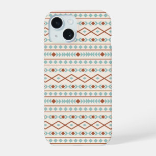 Aztec Formes Motif rouille crème Turquoise