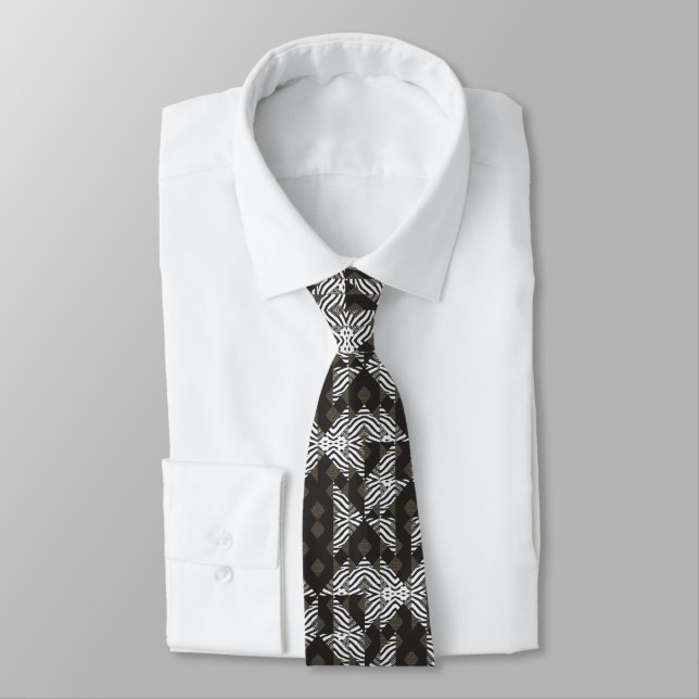 Aztec Geometric Blend Men's Designer-Krawatte Krawatte (Gebunden)