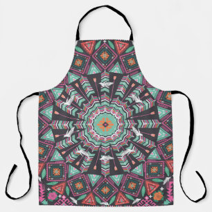 Aztec Geometric: farbiges Zirkelmuster Schürze