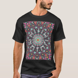 Aztec Geometric: farbiges Zirkelmuster T-Shirt