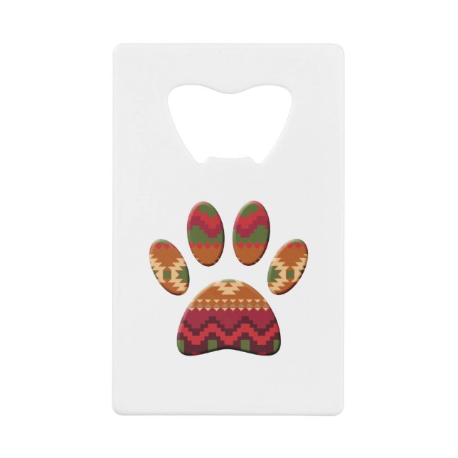 Aztec geometrisches Muster Art Dog Print Geldbeutel Flaschenöffner (Vorderseite)