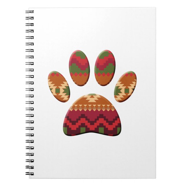 Aztec geometrisches Muster Art Dog Print Notizblock (Vorderseite)