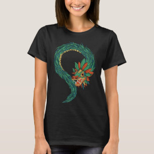 Aztec God Quetzalcoatl Cool Snake Dragon Inca Maya T-Shirt