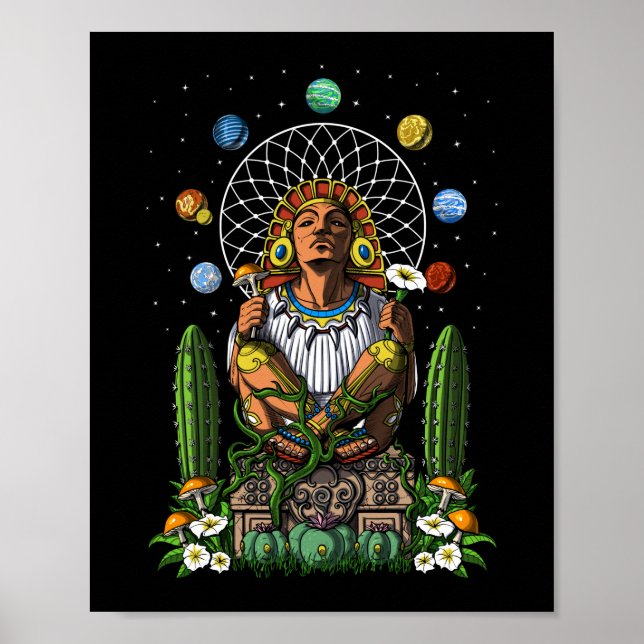 Aztec God Xochipilli Poster (Vorne)