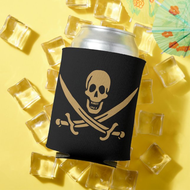 Aztec Gold Skull & Cutlass Pirate Calico Jack Dosenkühler (In Situ Sommer)