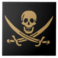 Aztec Gold Skull & Cutlass Pirate Calico Jack