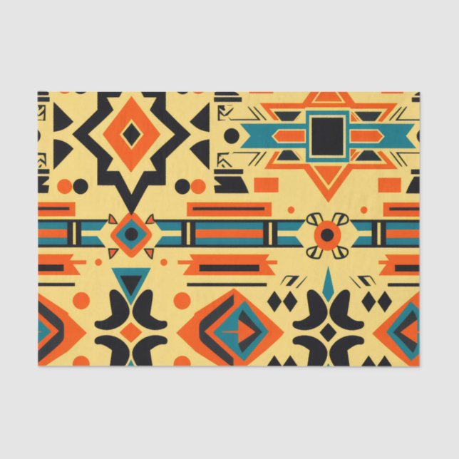 Aztec Harmony Geometric Decoupage Paper Seidenpapier (Vorderseite)