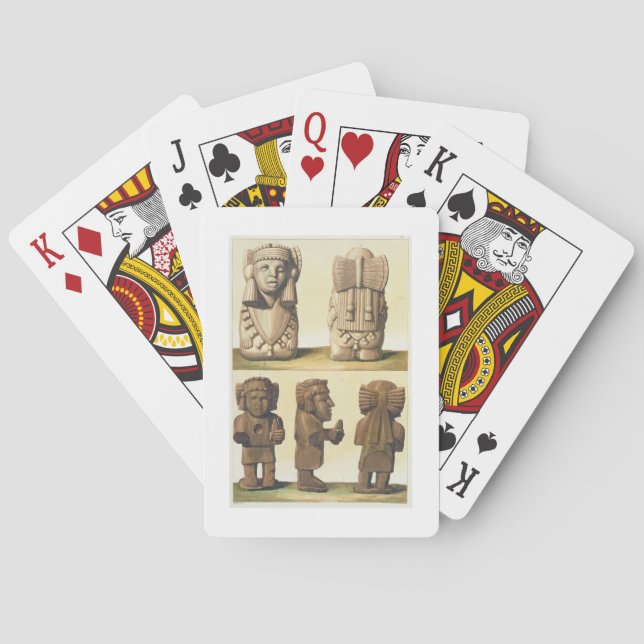 Aztec Idols, Mexiko (Farblithographie) Spielkarten (Rückseite)