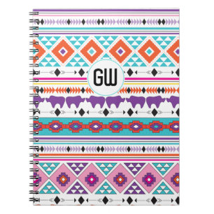 Aztec Indian Tribal Muster kundenspezifisch monogr Notizblock