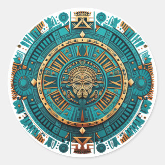 Aztec, Inka und Maya-Antike Runder Aufkleber