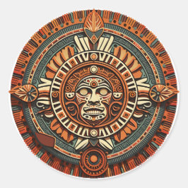 Aztec, Inka und Maya-Antike Runder Aufkleber