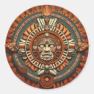 Aztec, Inka und Maya-Antike Runder Aufkleber